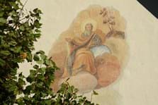 Fresko an der Kapelle St. Ursula und St. Wendelin in Winkel.