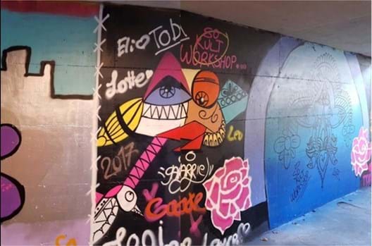 Graffiti Straßenunterführung Rieden