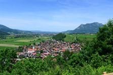 Auf dem Wanderweg zum Malerwinkel, mit Blick auf Altstädten Richtung Norden