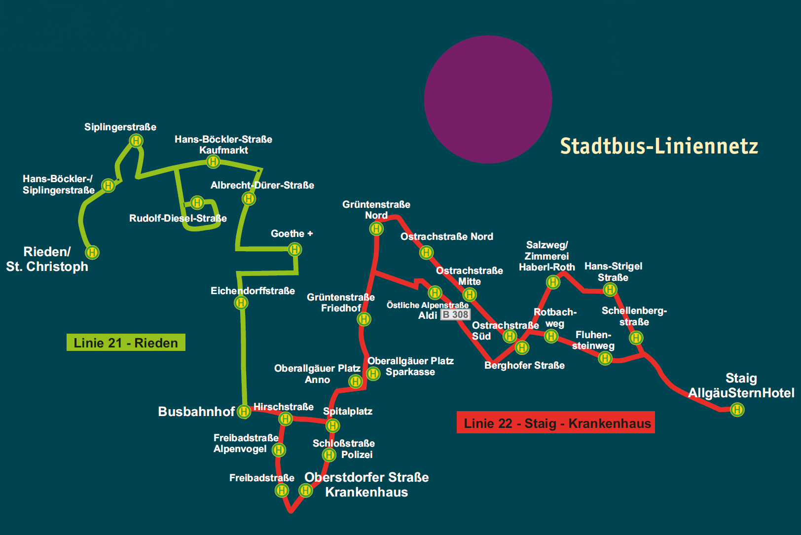 Stadtbusfahrplan